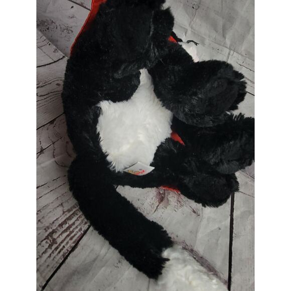 Unipak stuffed tuxedo black & white super hero cat kitty with red cape 10 inch - Picture 6 of 9